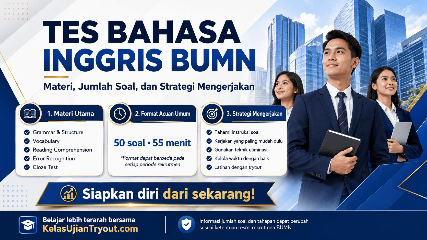 Tes Bahasa Inggris BUMN: materi, 85 soal, 80 menit, dan strategi mengerjakan