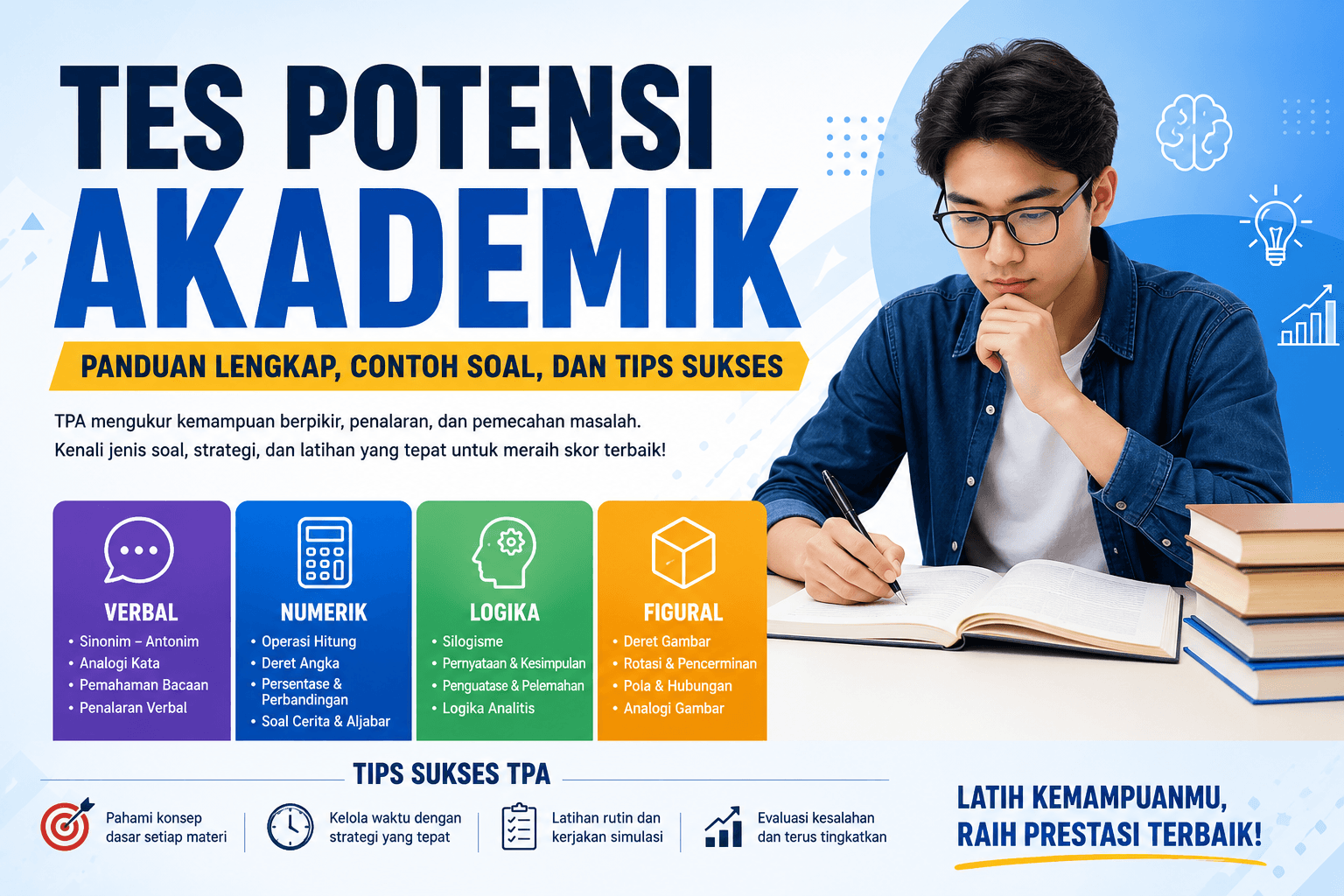 Tes Potensi Akademik : Tes Verbal, Tes Numerikal, Tes Figural