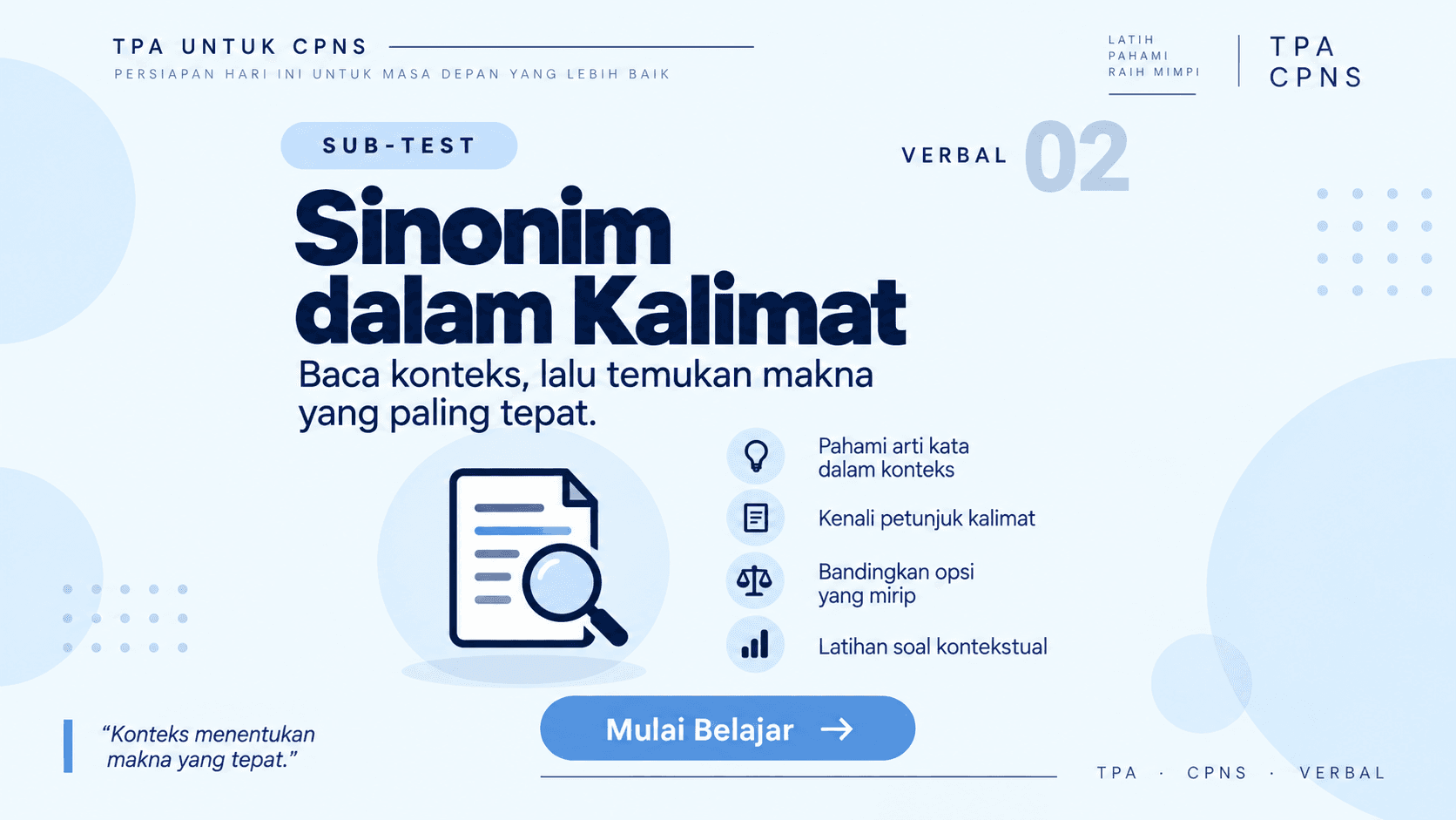 Sub-test 02 Verbal TPA
